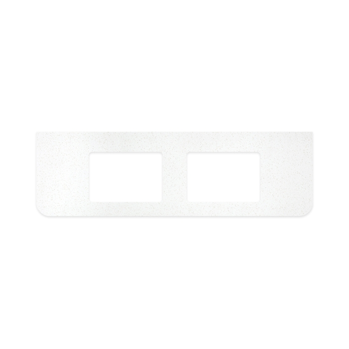 fienza Snowflake Solid Surface Top Curved Full Depth with Single Undermount Basin Hole 1500mm