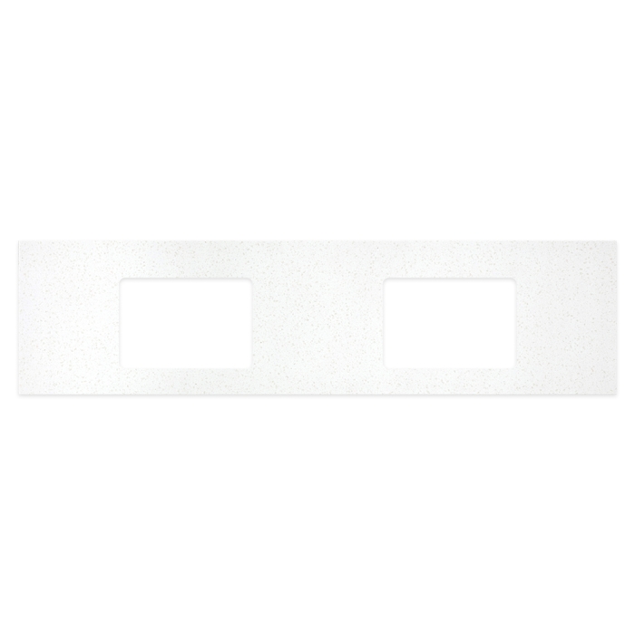 fienza Snowflake Solid Surface Top Rectangular Full Depth with Double Undermount Basin Holes 1800mm