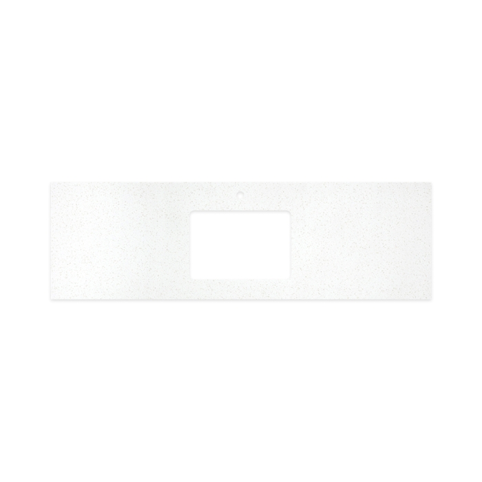 fienza Snowflake Solid Surface Top Rectangular Full Depth with Single Undermount Basin Hole & Tap Hole 1500mm