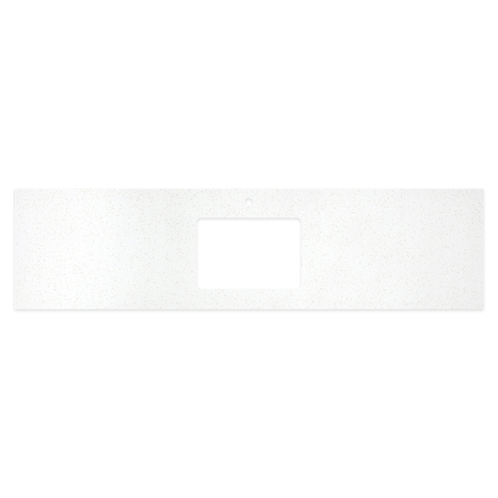 fienza Snowflake Solid Surface Top Rectangular Full Depth with Single Undermount Basin Hole & Tap Hole 1800mm