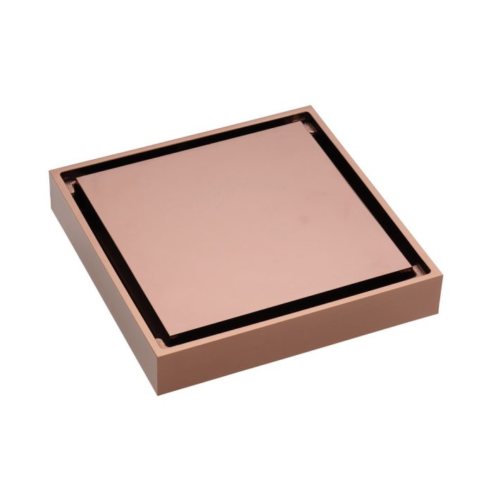 fienza Square Tile 2-in-1 Floor Waste 80mm Outlet Rose Gold