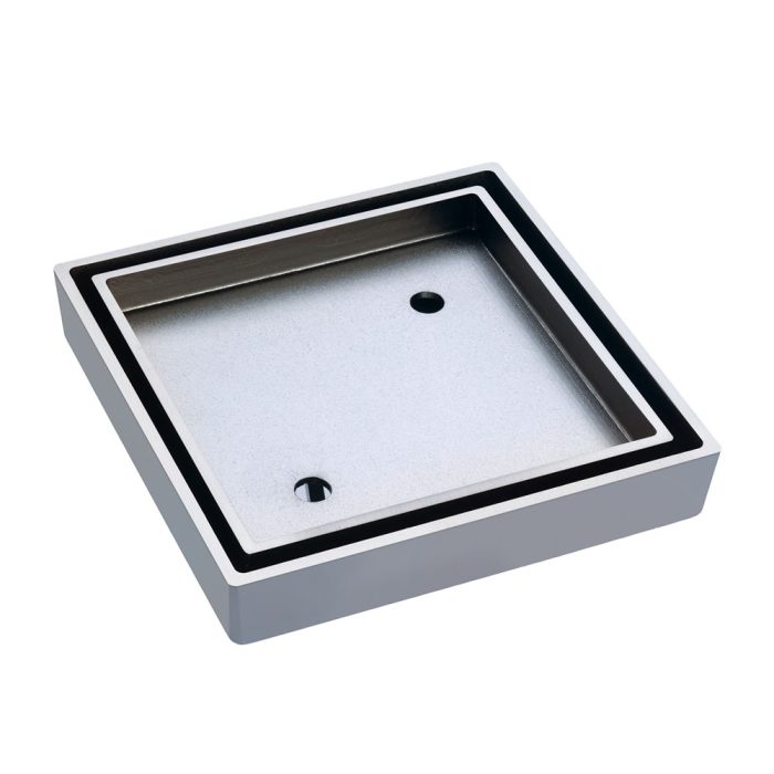 fienza Square Tile Bed Floor Waste 90mm Outlet Chrome