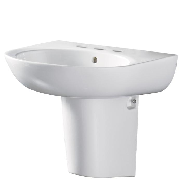 fienza Stella Care Wall Basin With Integral Shroud 3 Tap Holes