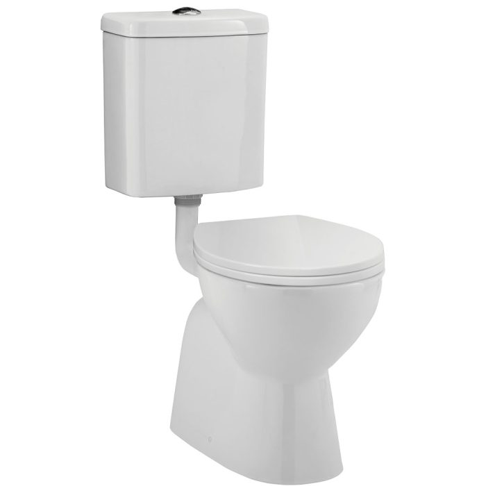 fienza Stella Senior Adjustable Link Toilet Suite Gloss White