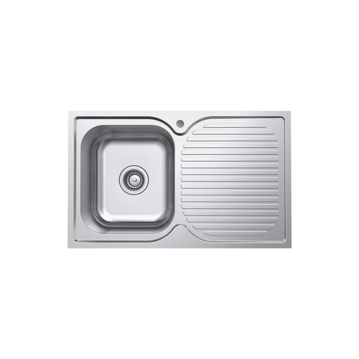 fienza Tiva 780 Single Kitchen Sink with Drainer Left Bowl
