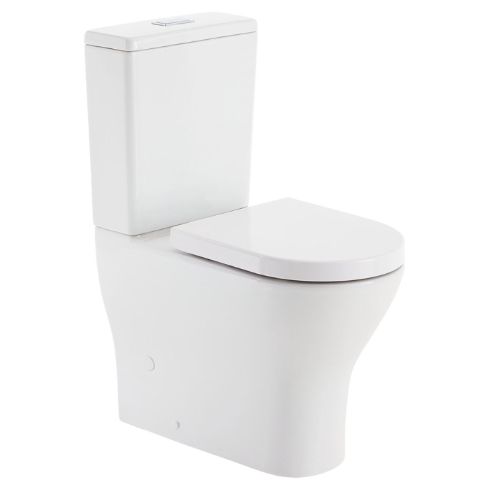 fienza Tono Tornado Flush Back-to-Wall Toilet Suite Gloss White