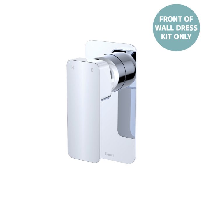 fienza Tono Wall Mixer Dress Kit Chrome Rectangular Plate