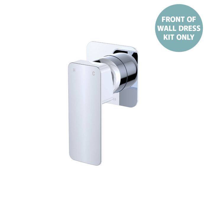 fienza Tono Wall Mixer Dress Kit Chrome Square Plate