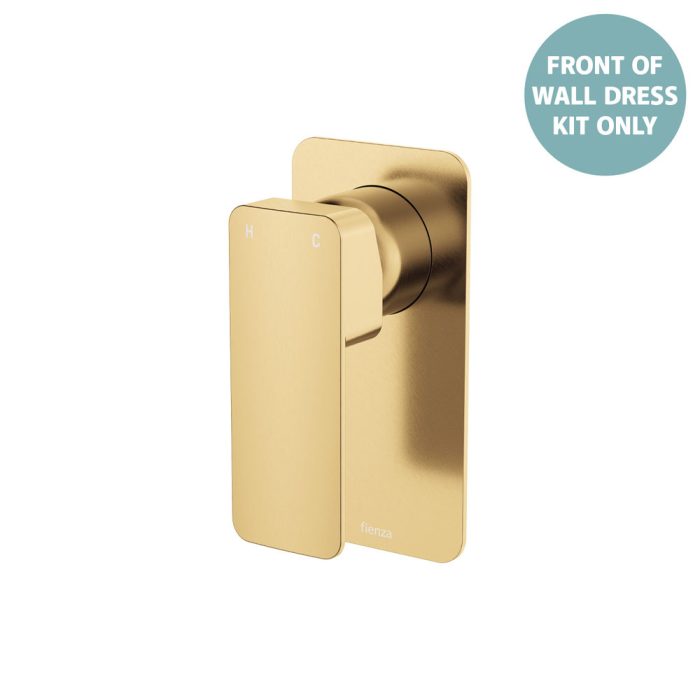 fienza Tono Wall Mixer Dress Kit Urban Brass Rectangular Plate