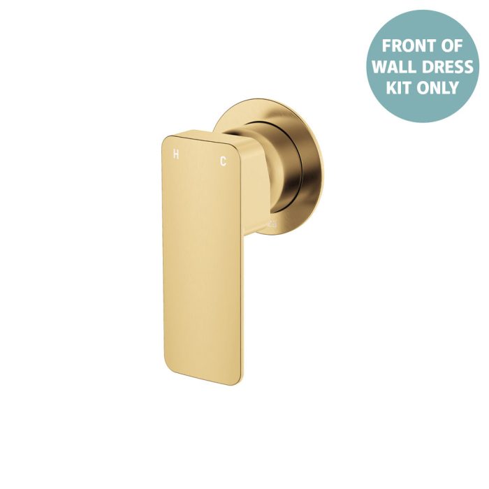 fienza Tono Wall Mixer Dress Kit Urban Brass Small Round Plate