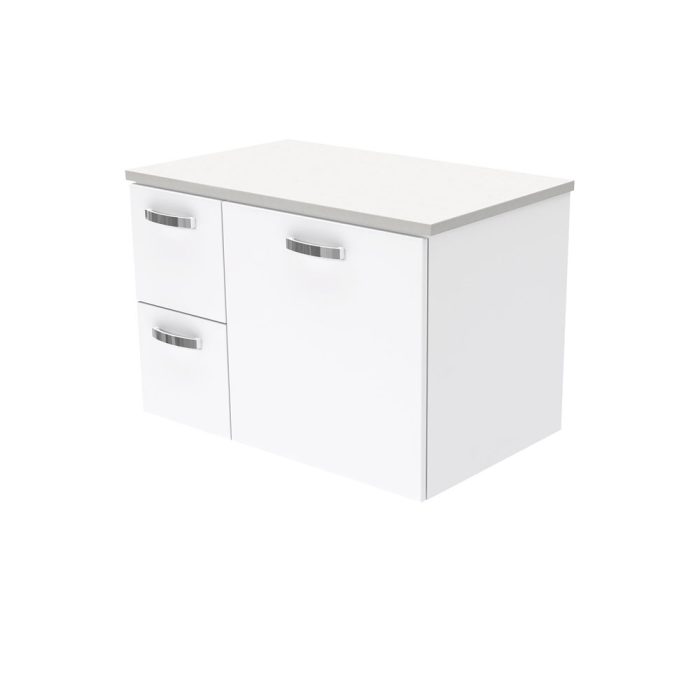 fienza UniCab 750 Wall-Hung Cabinet Left Hand Drawers
