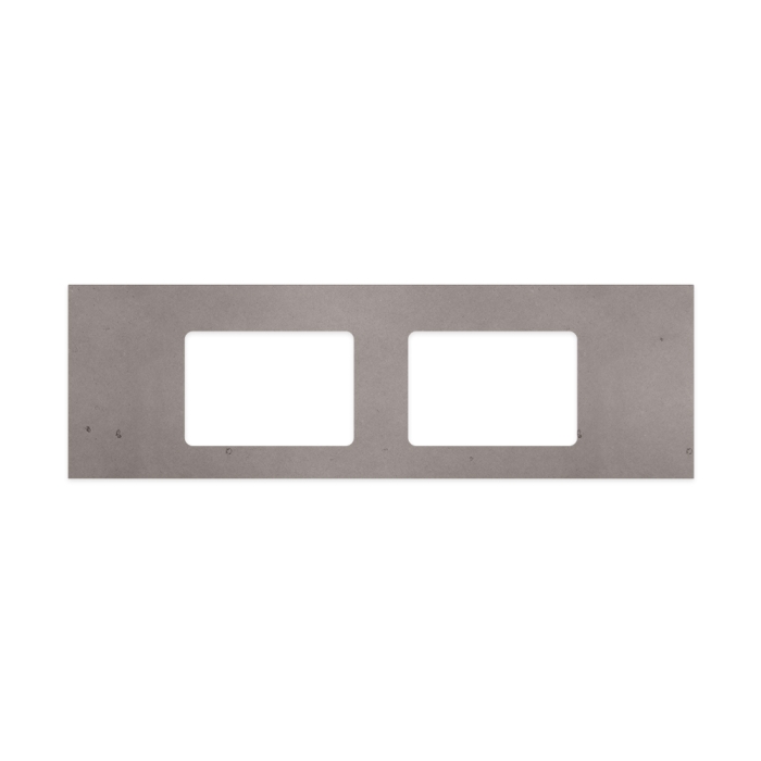 fienza Urban Crete Silica Free Stone Top Rectangular Full Depth with Double Undermount Basin Holes 1500mm