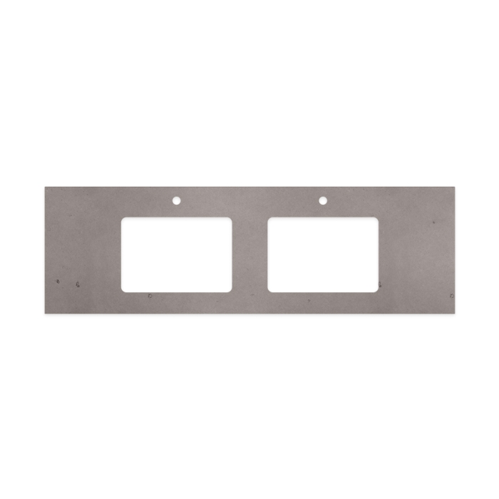 fienza Urban Crete Silica Free Stone Top Rectangular Full Depth with Double Undermount Basin Hole & Tap Holes 1500mm