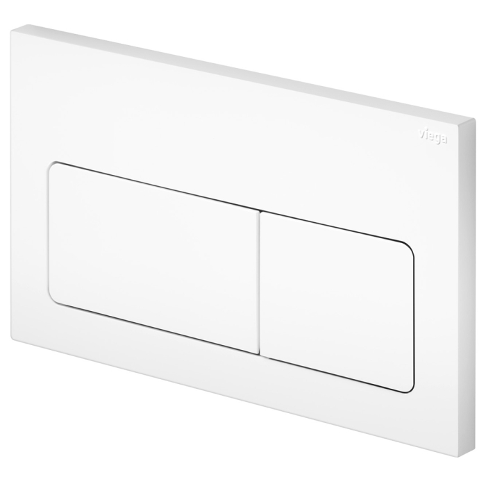 fienza Viega Visign Life5 Soft Rectangular Button Flush Plate Gloss White