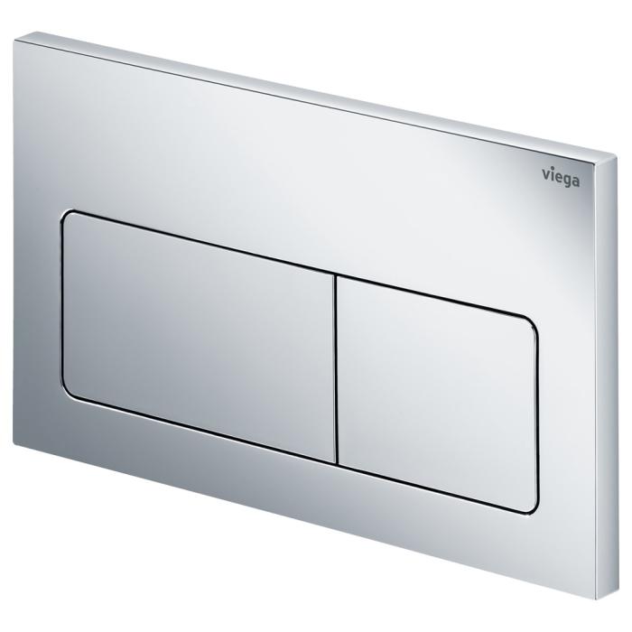 fienza Viega Visign Life5 Soft Rectangular Button Flush Plate Chrome