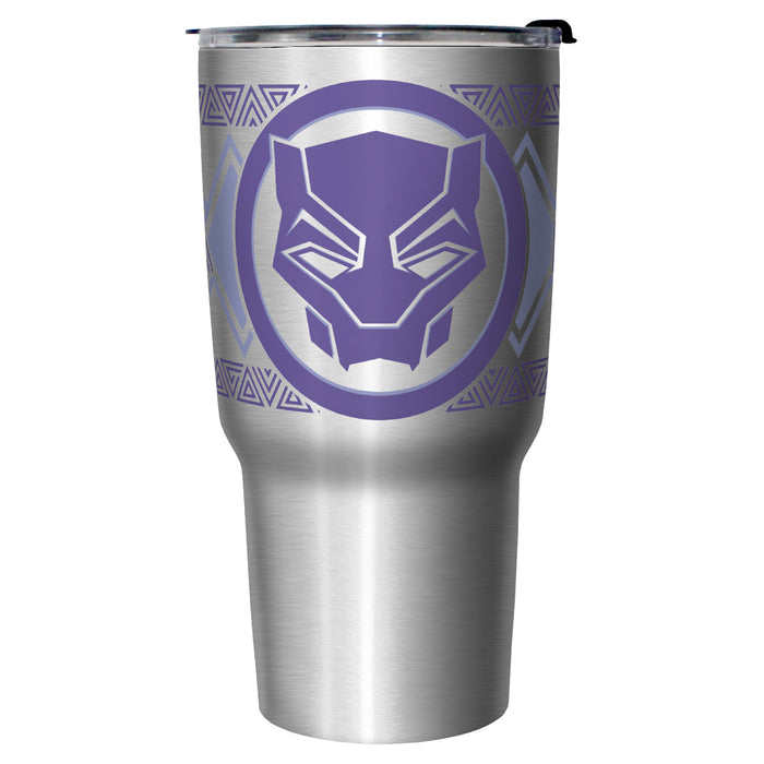 Fifth Sun Black Panther: Wakanda Forever Purple Logo Stainless Steel Tumbler With Lid