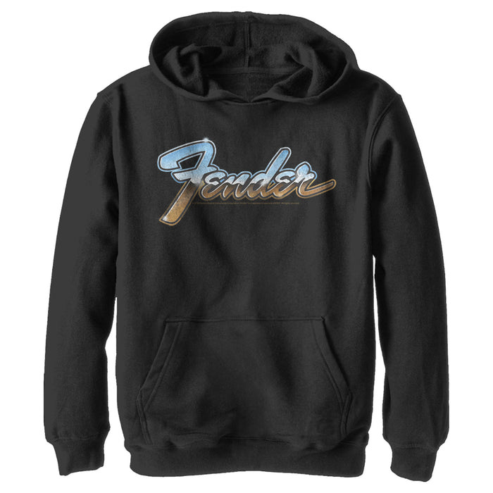 fifth sun Boy's Fender Chrome Logo Pull Over Hoodie