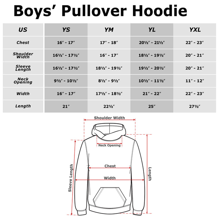 Fifth Sun Boy's Fender Guitar Chart Pull Over Hoodie