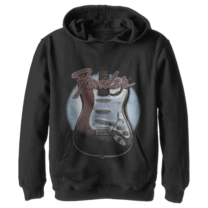 fifth sun Boy's Fender Guitar Spotlight Logo Pull Over Hoodie