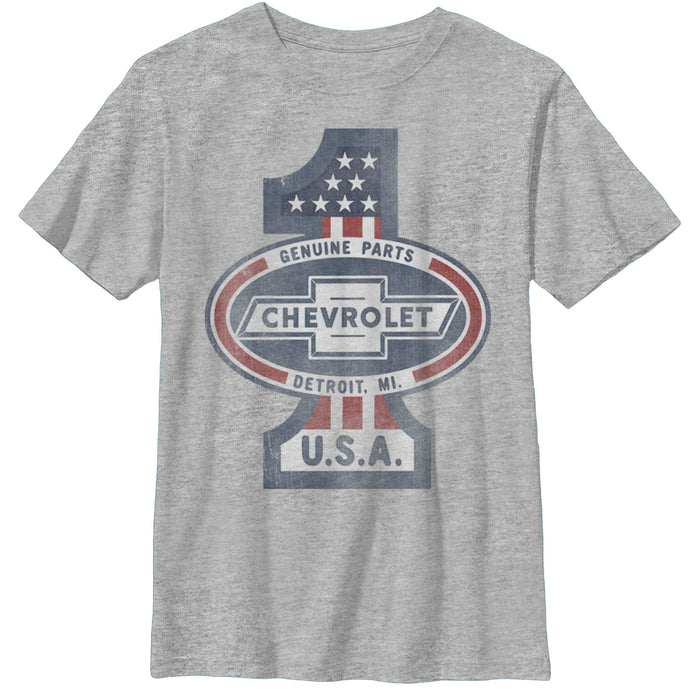 fifth sun Boy's General Motors All American Chevrolet Logo T-Shirt