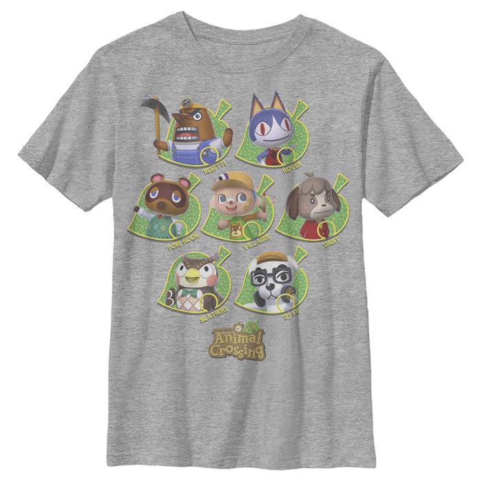 fifth sun Boy's Nintendo Animal Crossing New Leaf Towns People T-Shirt