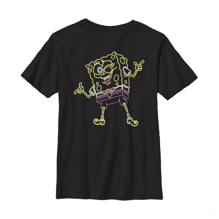 fifth sun Boy's SpongeBob SquarePants Neon Attitude T-Shirt