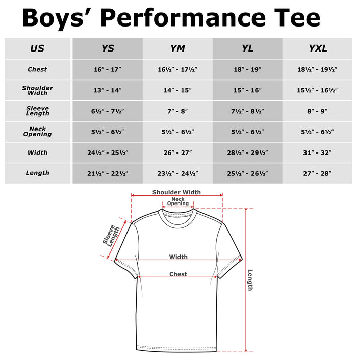 Fifth Sun Boy's The Fairly OddParents Adventures Of Crimson Chin & Cleft Boy Chin Wonder Performance Tee