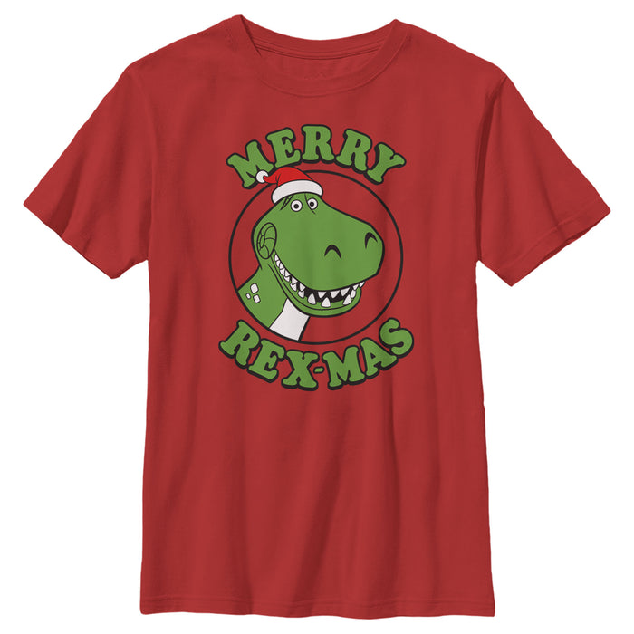 fifth sun Boy's Toy Story Christmas Santa Rex T-Shirt