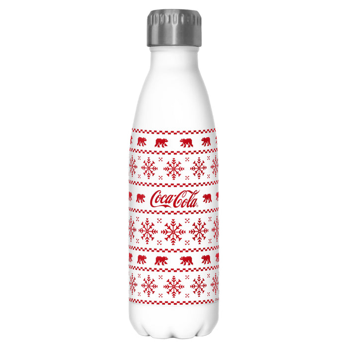 fifth sun Coca Cola Christmas Logo Sweater Print Stainless Steel Water Bottle