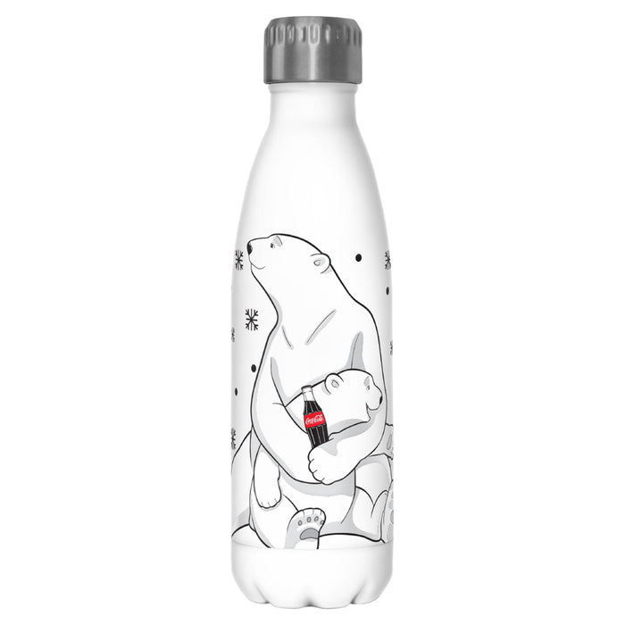 fifth sun Coca Cola Christmas Polar Bears Hug Stainless Steel Water Bottle