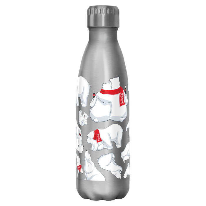 fifth sun Coca Cola Christmas Polar Bears Stainless Steel Water Bottle