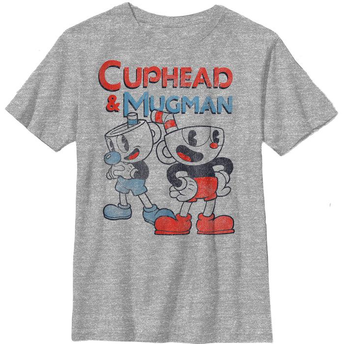 fifth sun Boy's Cuphead Best Friend Mugman T-Shirt