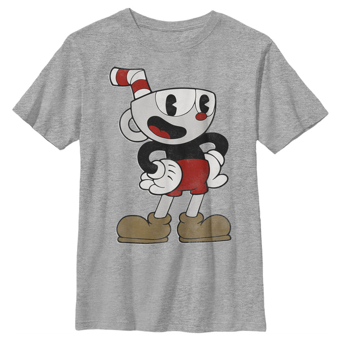 Fifth Sun Boy's Cuphead Happy Pose T-Shirt