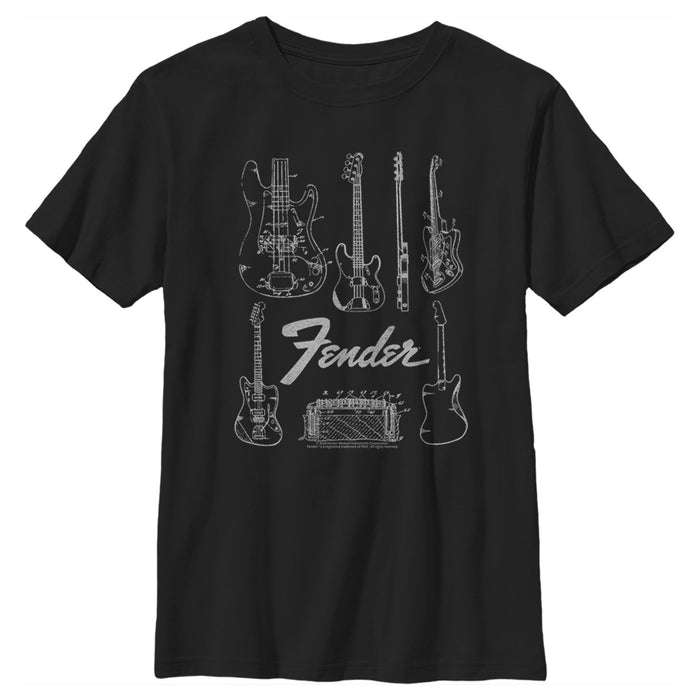 fifth sun Boy's Fender Guitar Chart T-Shirt