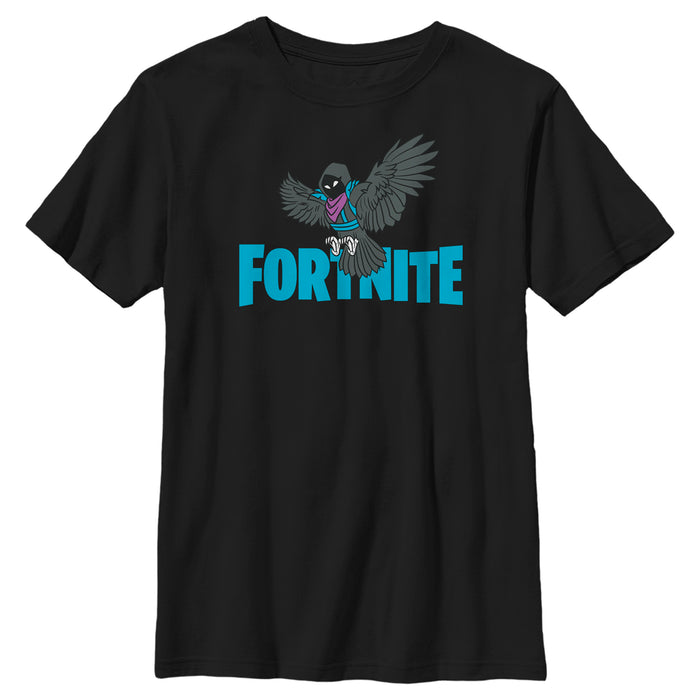 fifth sun Boy's Fortnite Raven Logo T-Shirt