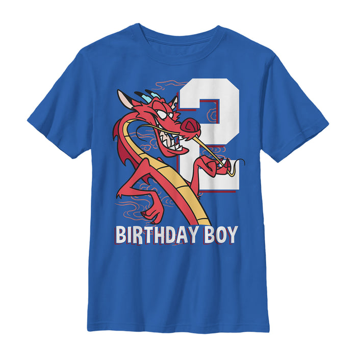 fifth sun Boy's Mulan Mushu 2nd Birthday T-Shirt