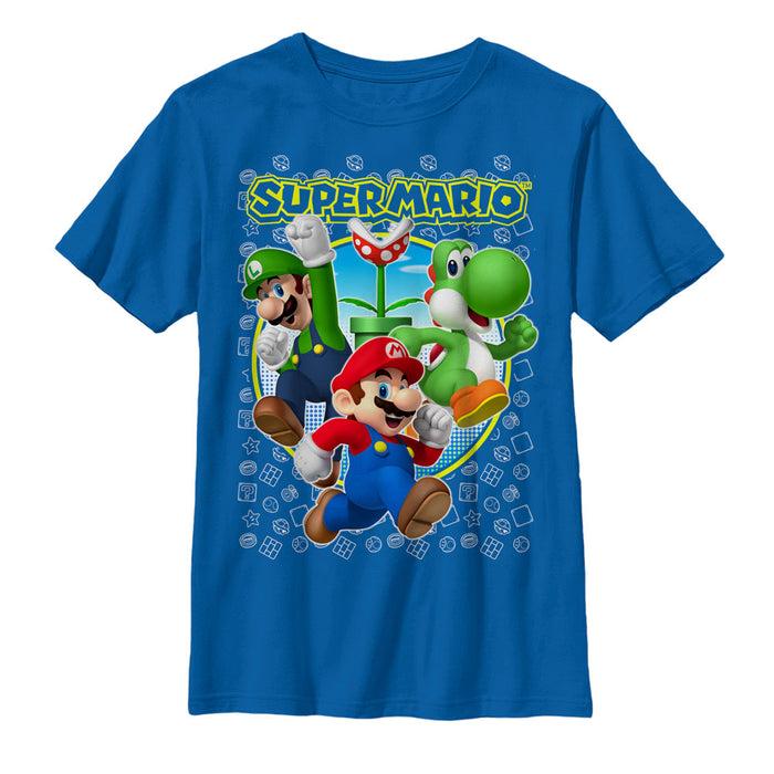 fifth sun Boy's Nintendo Super Mario Run T-Shirt
