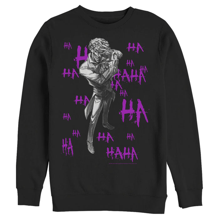 Fifth Sun Men's Batman Joker Ha Ha Sweatshirt
