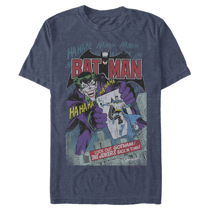 Fifth Sun Men's Batman Joker Vintage Card T-Shirt