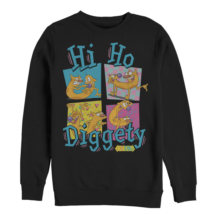 fifth sun Men's CatDog Hi Ho Diggety Sweatshirt