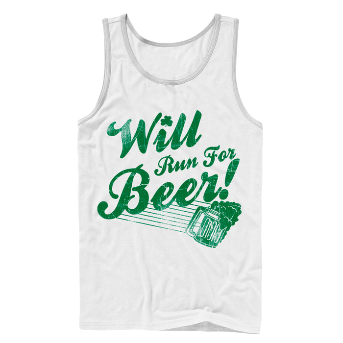 fifth sun Men's CHIN UP Will Run For Beer Tank Top