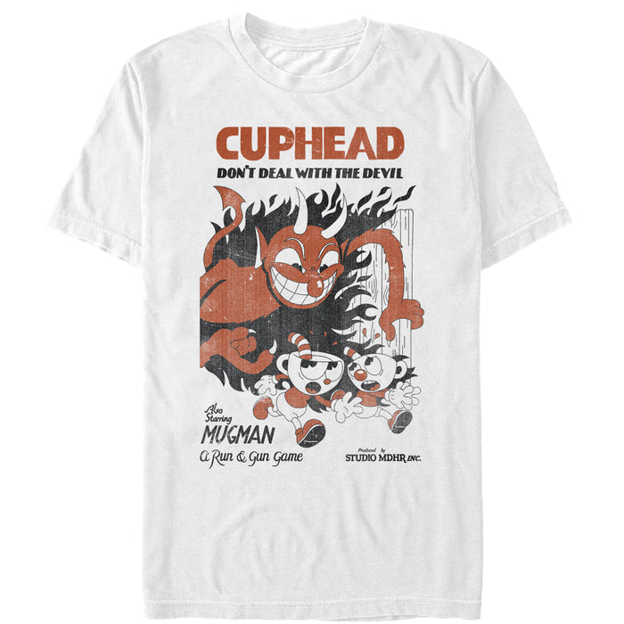 fifth sun Men's Cuphead Retro Devil Deal T-Shirt