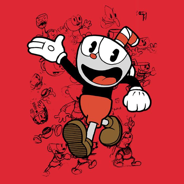 Fifth Sun Men's Cuphead Sketch Parade T-Shirt