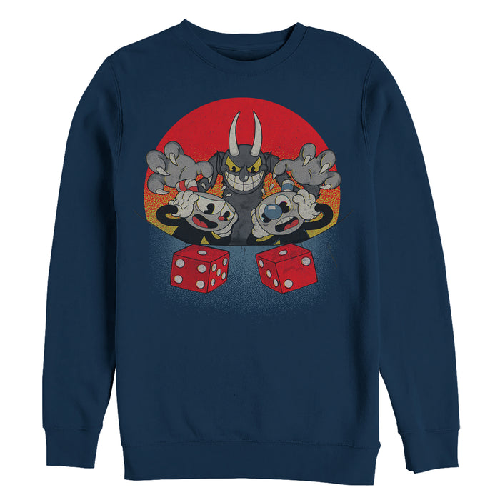 fifth sun Men's Cuphead Snake Eyes Sweatshirt