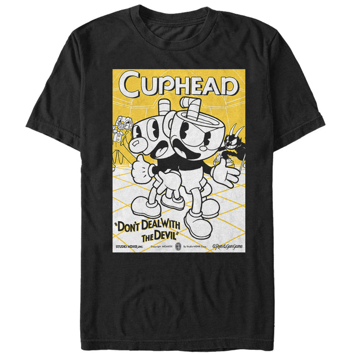 fifth sun Men's Cuphead Teamwork Poster T-Shirt