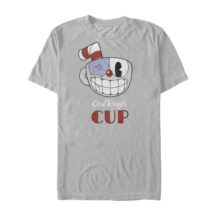 fifth sun Men's Cuphead Tough Cup Grin T-Shirt