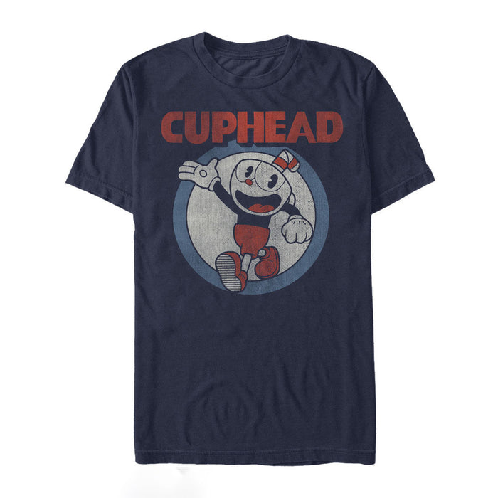 fifth sun Men's Cuphead Vintage Circle T-Shirt