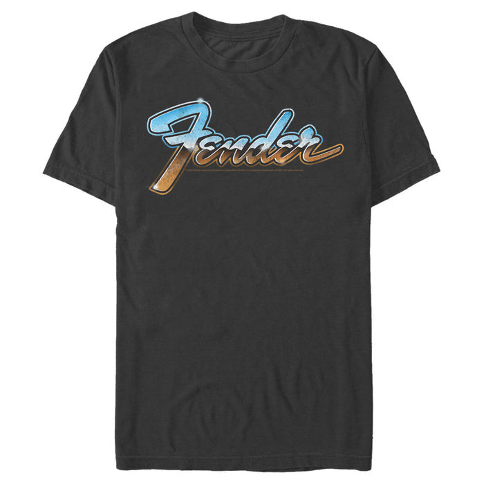 fifth sun Men's Fender Chrome Logo T-Shirt