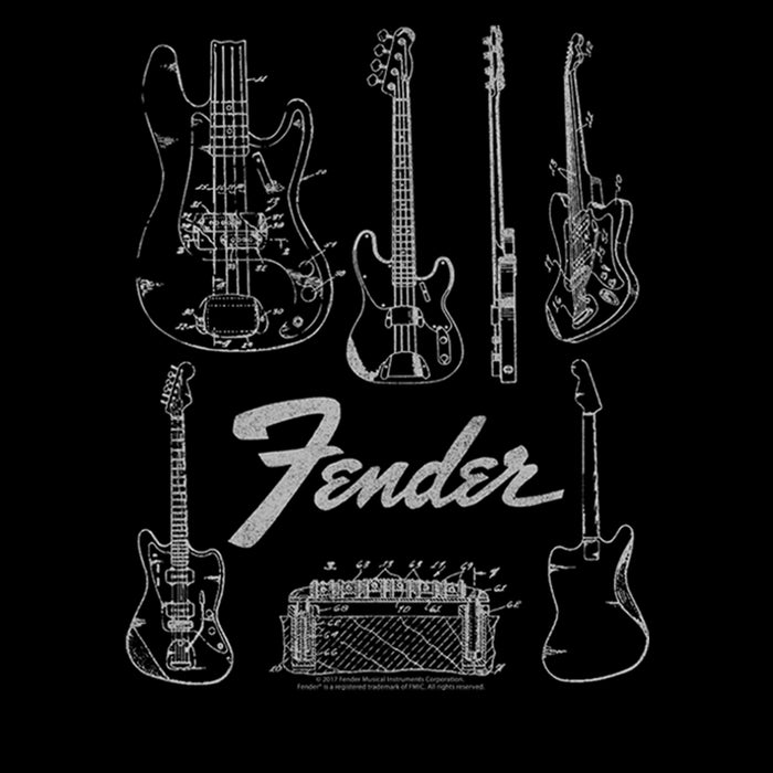 Fifth Sun Men's Fender Guitar Chart T-Shirt