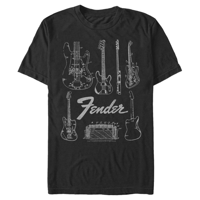 fifth sun Men's Fender Guitar Chart T-Shirt